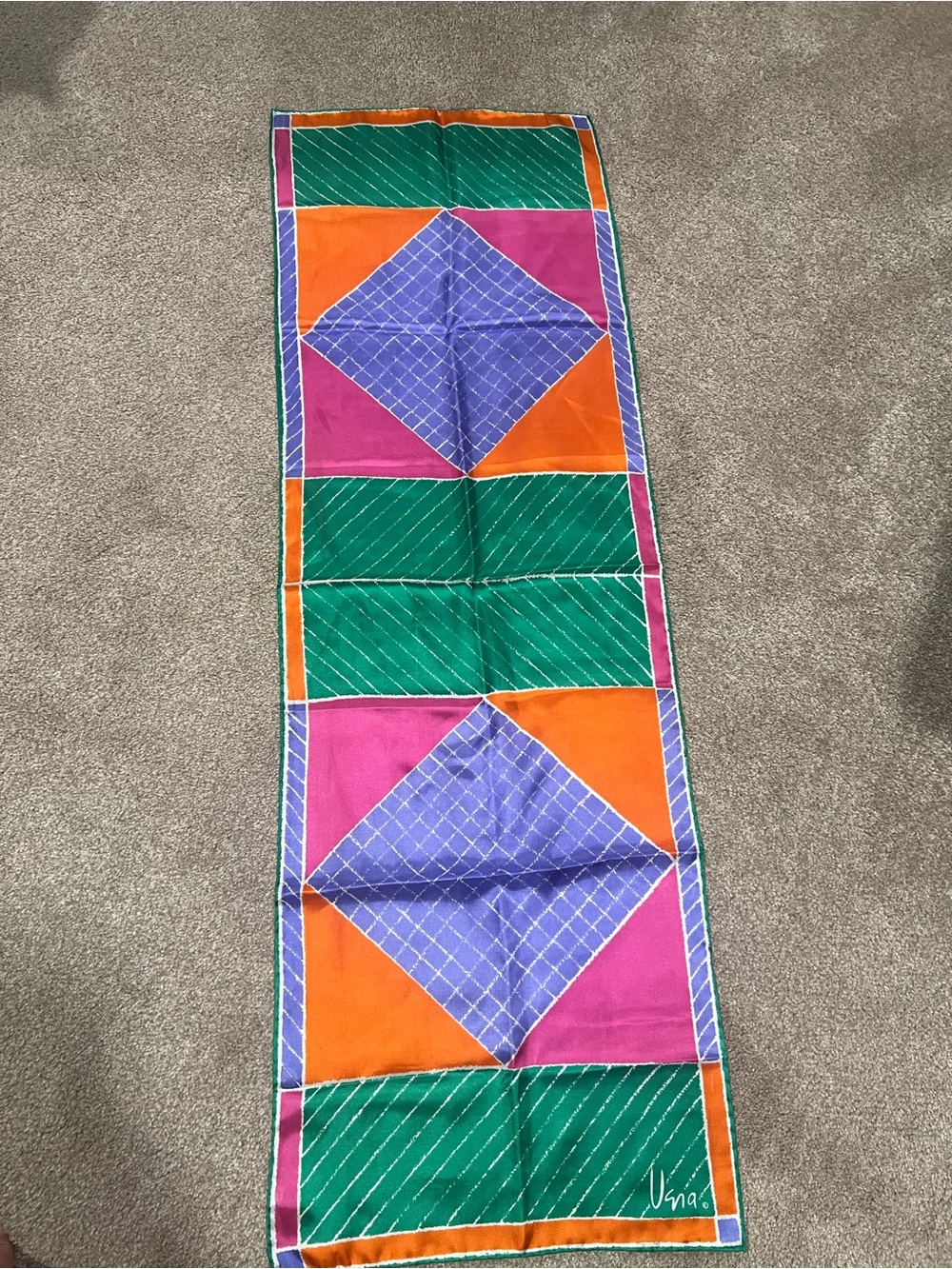Vintage Bright Colors Rectangle Uena Scarf
